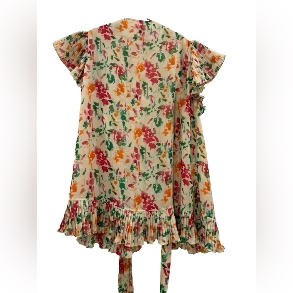 DIANE VON FURSTENBERG True Wrap Floral Top Size 4 VGUC - Picture 4 of 6